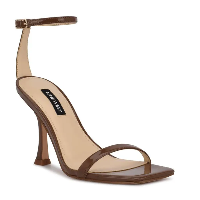 Nine West Sandals Women Yess Ankle Strap Sandals New Maple Patent Nine West Sandals Women Yess Ankle Strap Sandals New Maple Patent