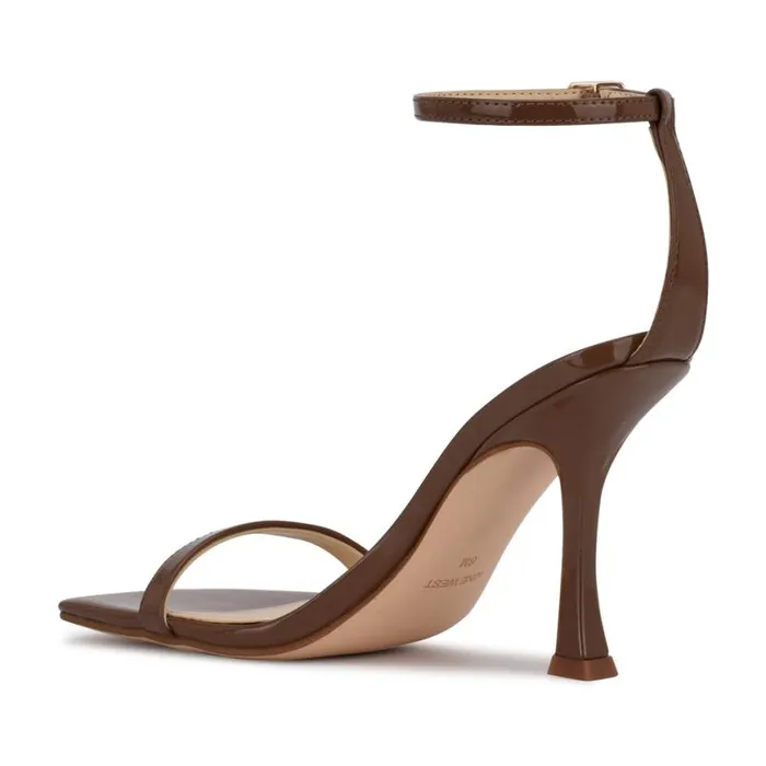 Nine West Sandals Women Yess Ankle Strap Sandals New Maple Patent Nine West Sandals Women Yess Ankle Strap Sandals New Maple Patent