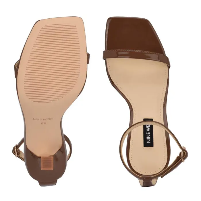 Nine West Sandals Women Yess Ankle Strap Sandals New Maple Patent Nine West Sandals Women Yess Ankle Strap Sandals New Maple Patent