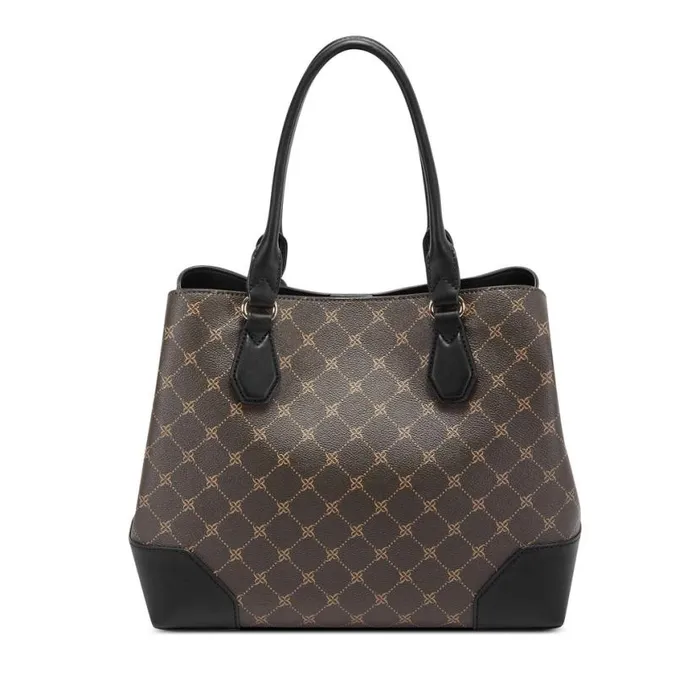 Nine West Satchels and Shoulder Bags Women Brooklyn Jet Set Carryall Brown Black Logo Nine West Satchels and Shoulder Bags Women Brooklyn Jet Set Carryall Brown Black Logo