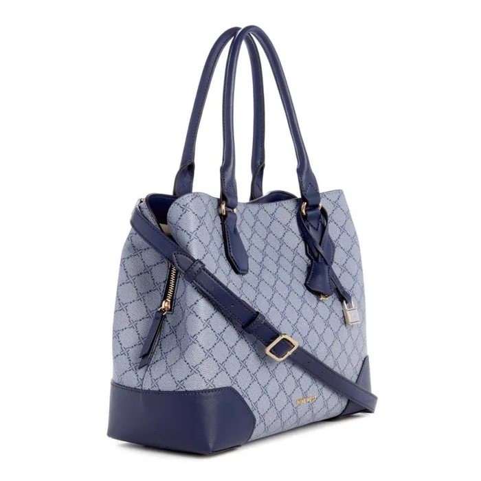 Nine West Satchels and Shoulder Bags Women Brooklyn Jet Set Carryall Chambray Logo Nine West Satchels and Shoulder Bags Women Brooklyn Jet Set Carryall Chambray Logo