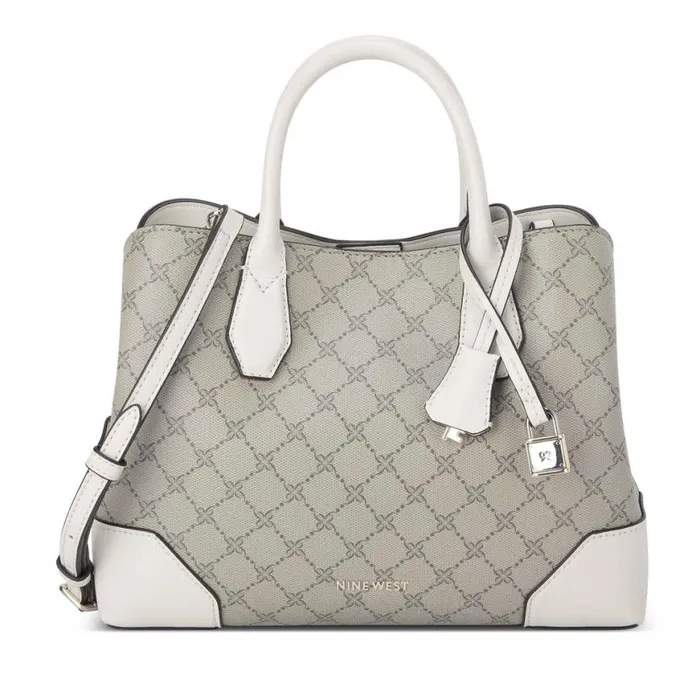 Nine West Satchels and Shoulder Bags Women Brooklyn Jet Set Satchel Beige Logomilk Nine West Satchels and Shoulder Bags Women Brooklyn Jet Set Satchel Beige Logomilk