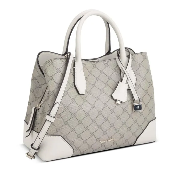 Nine West Satchels and Shoulder Bags Women Brooklyn Jet Set Satchel Beige Logomilk Nine West Satchels and Shoulder Bags Women Brooklyn Jet Set Satchel Beige Logomilk
