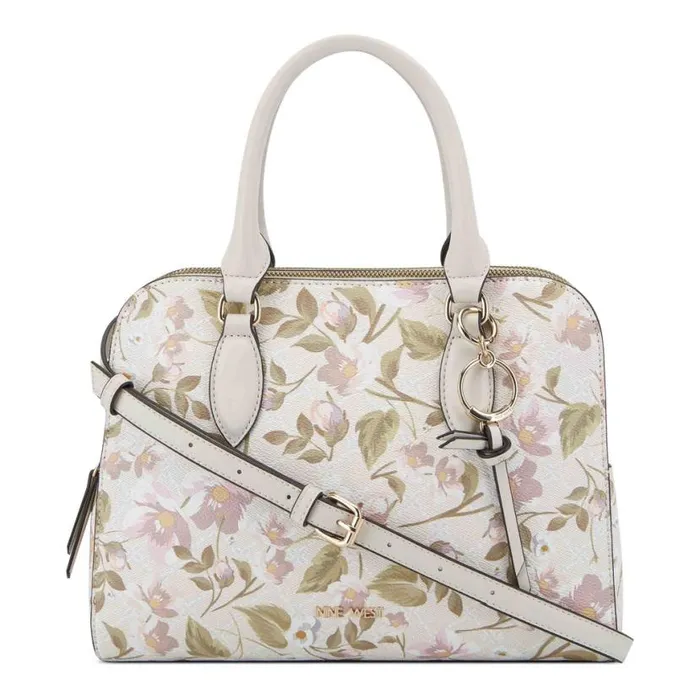 Nine West Satchels and Shoulder Bags Women Cyra A List Satchel Floral Logo Milk Nine West Satchels and Shoulder Bags Women Cyra A List Satchel Floral Logo Milk