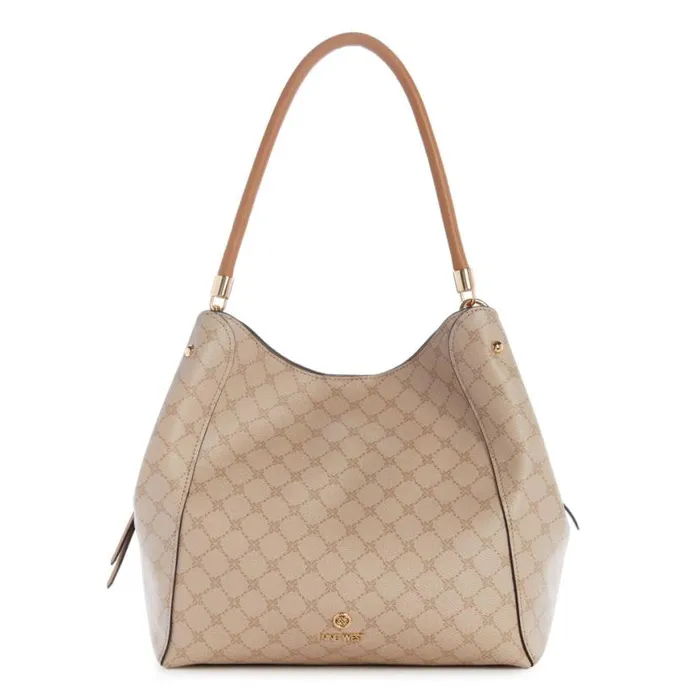 Nine West Satchels and Shoulder Bags Women Etta Jet Set Carryall Khaki Logocamel