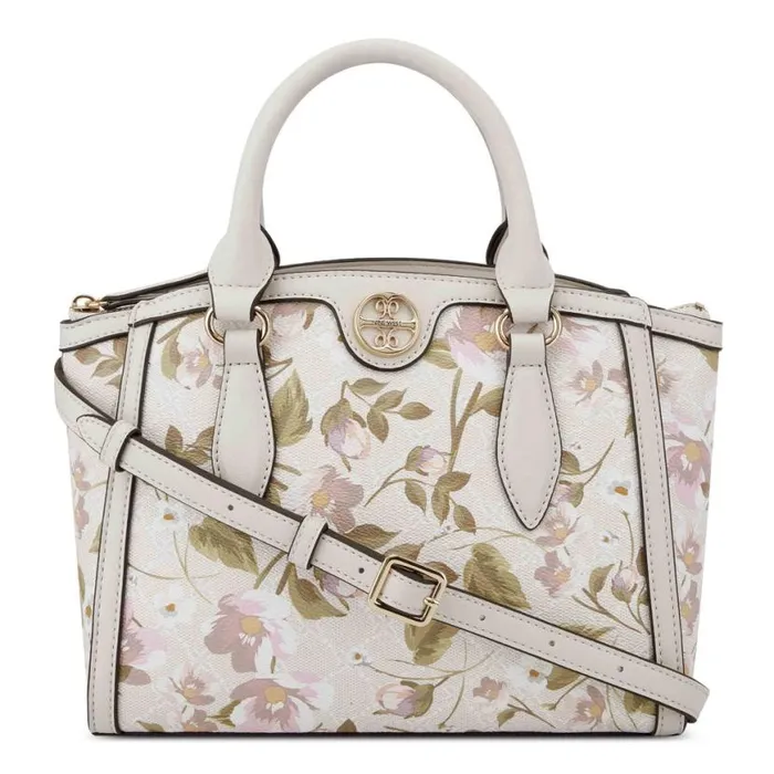 Nine West Satchels and Shoulder Bags Women Kyelle Small Satchel Crossbody Floral Logo Milk Nine West Satchels and Shoulder Bags Women Kyelle Small Satchel Crossbody Floral Logo Milk