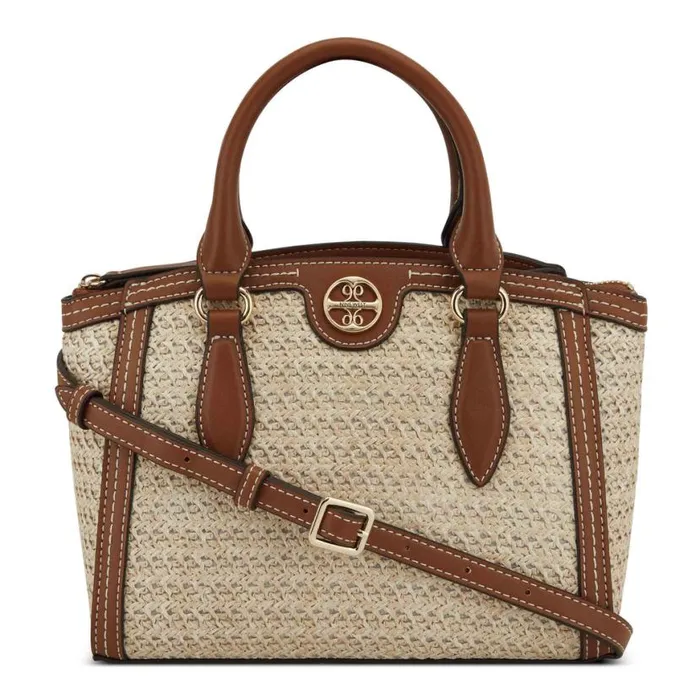 Nine West Satchels and Shoulder Bags Women Kyelle Small Satchel Crossbody Natural Dark Camel Nine West Satchels and Shoulder Bags Women Kyelle Small Satchel Crossbody Natural Dark Camel