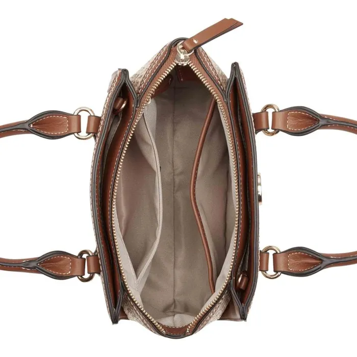 Nine West Satchels and Shoulder Bags Women Kyelle Small Satchel Crossbody Natural Dark Camel Nine West Satchels and Shoulder Bags Women Kyelle Small Satchel Crossbody Natural Dark Camel
