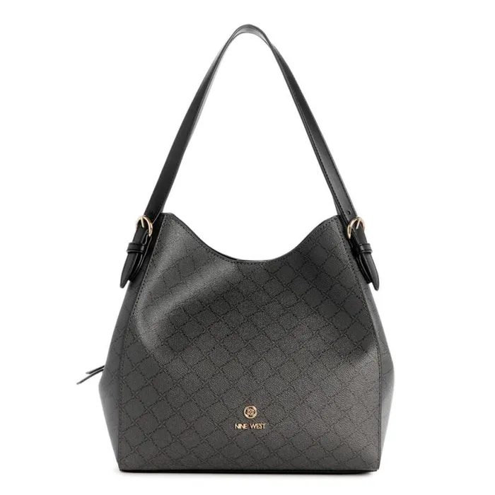 Nine West Satchels and Shoulder Bags Women Siera Shoulder Carryall Onyx Logo