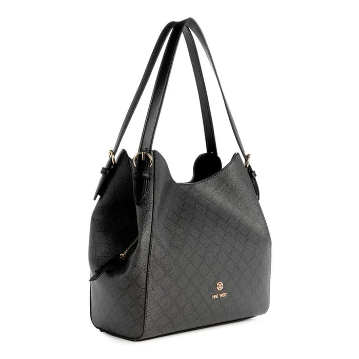 Nine West Satchels and Shoulder Bags Women Siera Shoulder Carryall Onyx Logo