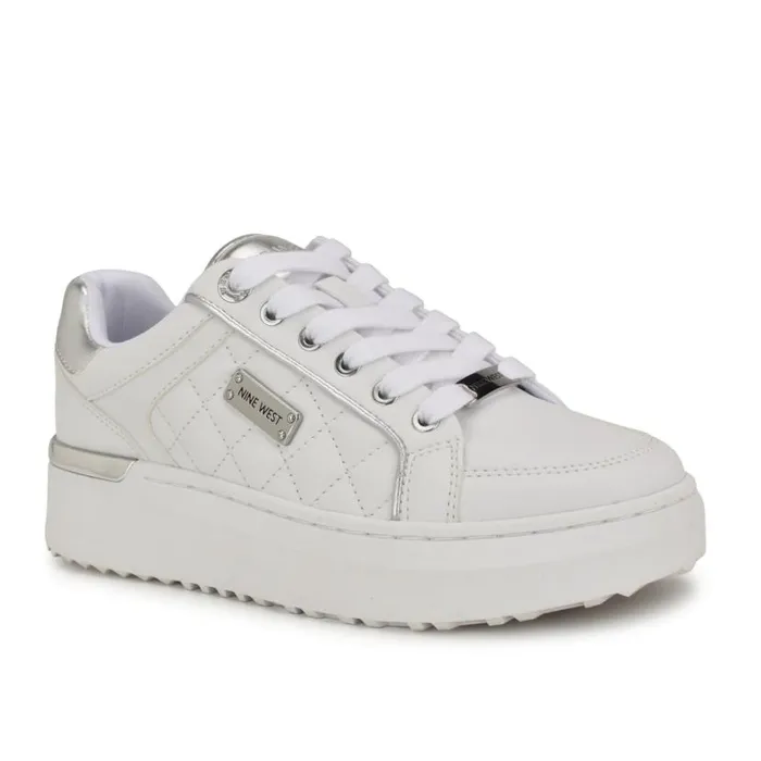 Nine West Sneakers Women Cafee LaceUp Platform Sneakers Whitesilver Nine West Sneakers Women Cafee LaceUp Platform Sneakers Whitesilver