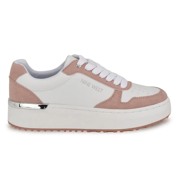 Nine West Sneakers Women Calpha Laceup Sneakers Whitepink