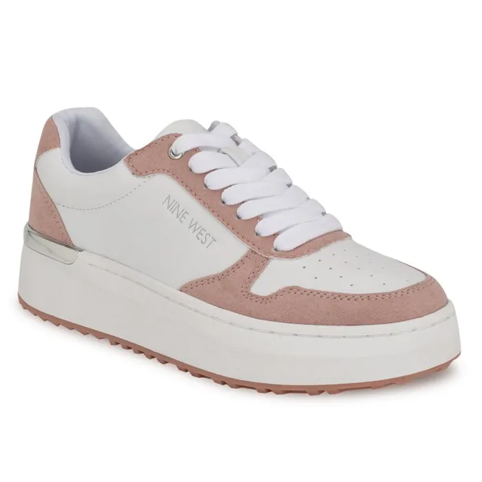 Nine West Sneakers Women Calpha Laceup Sneakers Whitepink Nine West Sneakers Women Calpha Laceup Sneakers Whitepink