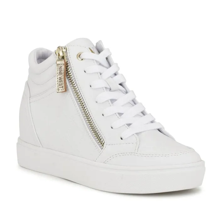 Nine West Sneakers Women Tons High Top Hidden Wedge Sneakers White Nine West Sneakers Women Tons High Top Hidden Wedge Sneakers White