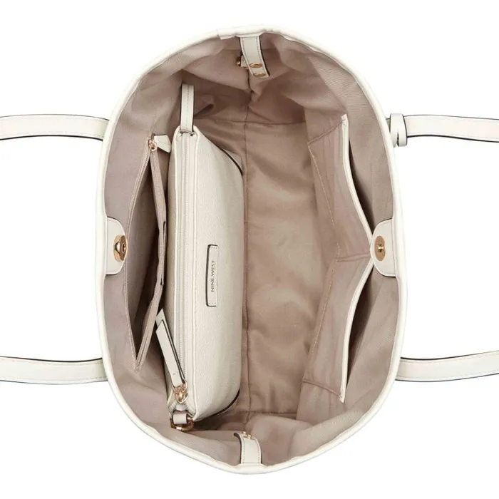 Nine West Totes and Backpacks Women Delaine 2 In 1 Tote Chic Cream Nine West Totes and Backpacks Women Delaine 2 In 1 Tote Chic Cream
