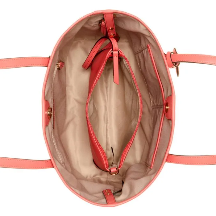 Nine West Totes and Backpacks Women Delaine 2 In 1 Tote Coral Nine West Totes and Backpacks Women Delaine 2 In 1 Tote Coral