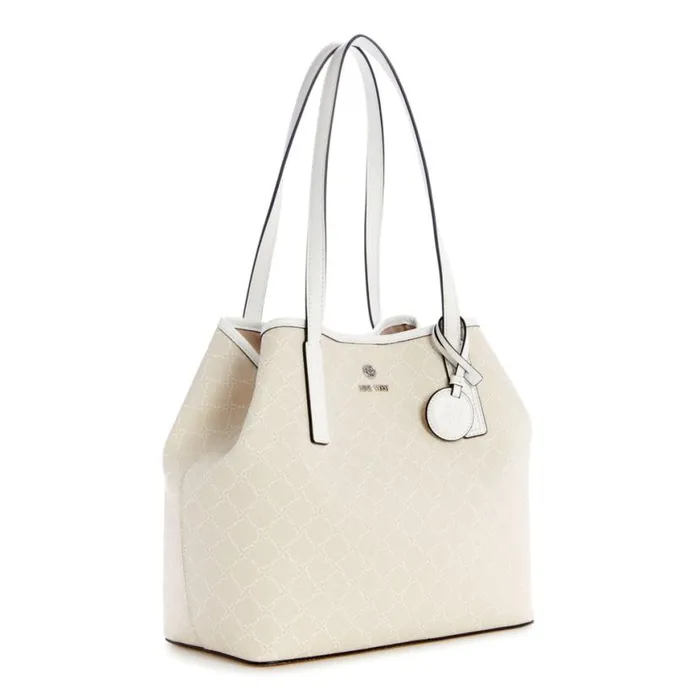 Nine West Totes and Backpacks Women Delaine 2 In 1 Tote Cream Logo Nine West Totes and Backpacks Women Delaine 2 In 1 Tote Cream Logo