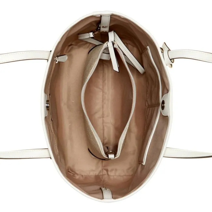 Nine West Totes and Backpacks Women Delaine 2 In 1 Tote Cream Logo Nine West Totes and Backpacks Women Delaine 2 In 1 Tote Cream Logo