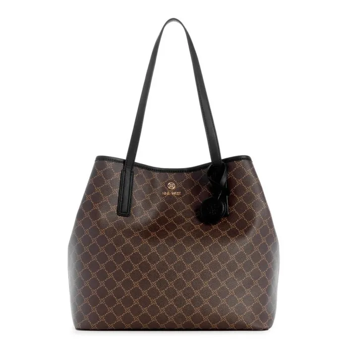 Nine West Totes and Backpacks Women Delaine Large 2 In 1 Tote Brownblack