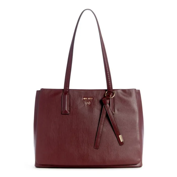 Nine West Totes and Backpacks Women Eliena Triple Compartment Tote Merlot