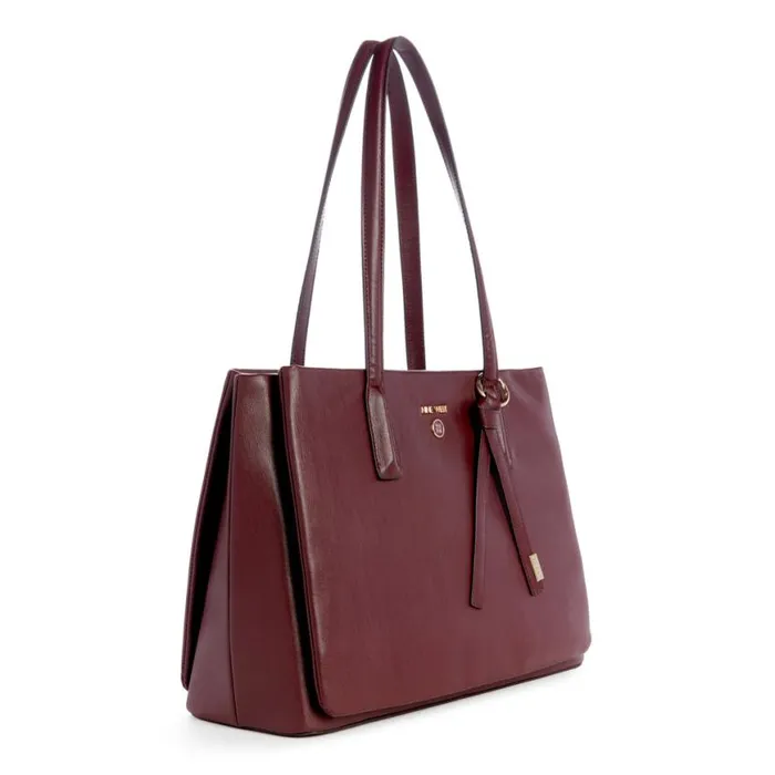 Nine West Totes and Backpacks Women Eliena Triple Compartment Tote Merlot Nine West Totes and Backpacks Women Eliena Triple Compartment Tote Merlot