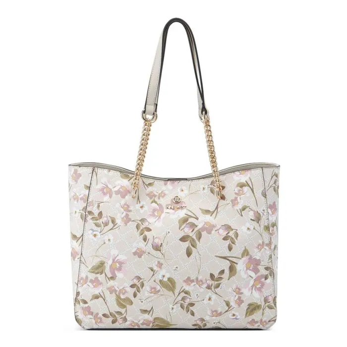 Nine West Totes and Backpacks Women Gibson Carryall Floral Logo Milk