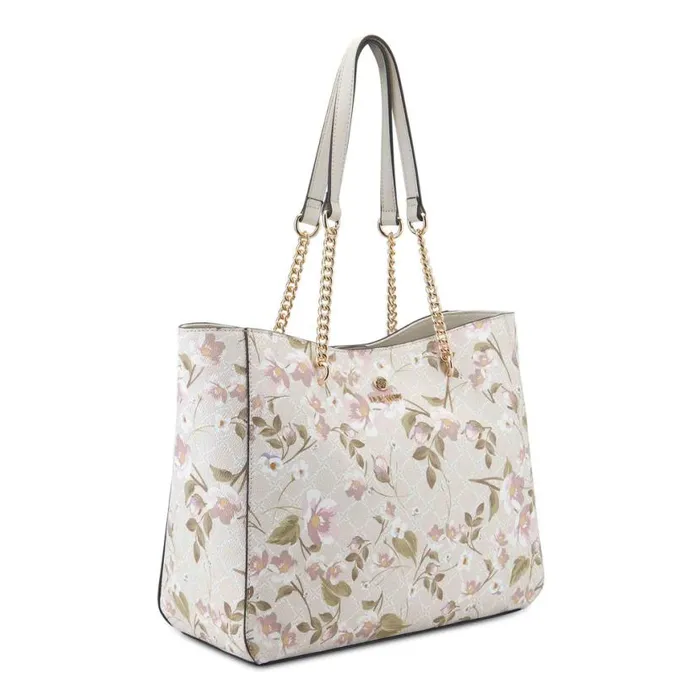 Nine West Totes and Backpacks Women Gibson Carryall Floral Logo Milk Nine West Totes and Backpacks Women Gibson Carryall Floral Logo Milk