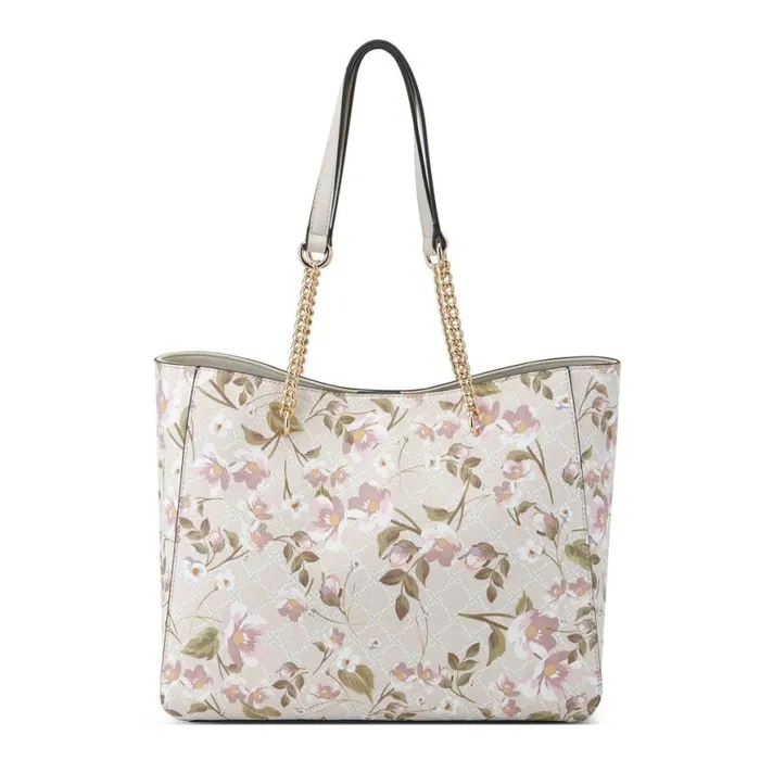 Nine West Totes and Backpacks Women Gibson Carryall Floral Logo Milk Nine West Totes and Backpacks Women Gibson Carryall Floral Logo Milk