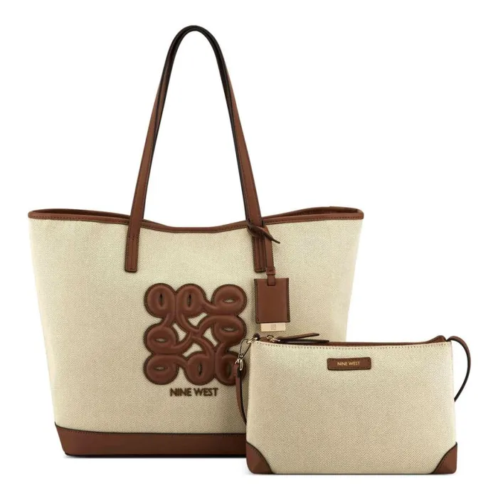 Nine West Totes and Backpacks Women Jenson 2 In 1 Tote Natural Dark Camel