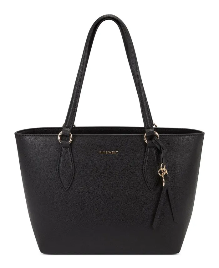 Nine West Totes and Backpacks Women Paisley Small Tote Black Saffiano