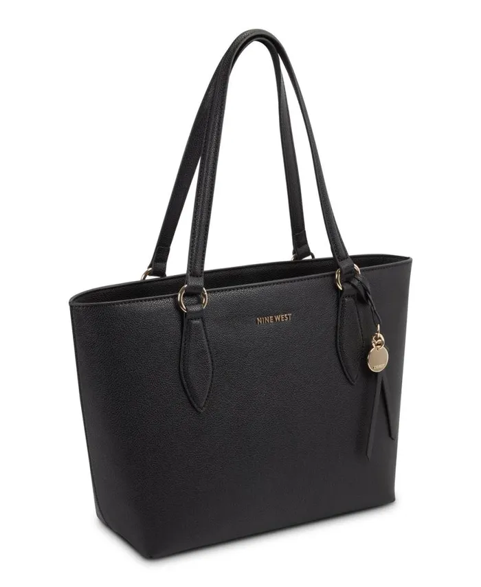 Nine West Totes and Backpacks Women Paisley Small Tote Black Saffiano Nine West Totes and Backpacks Women Paisley Small Tote Black Saffiano