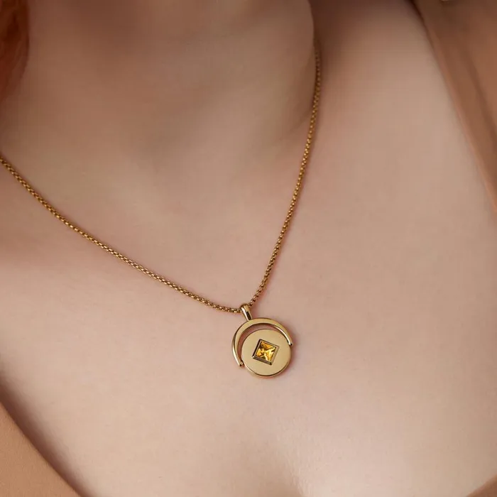 November Birthstone And Flower Flip Charm Necklace Stainless Steel Silver Women Alex And Ani Necklaces November Birthstone And Flower Flip Charm Necklace Stainless Steel Silver Women Alex And Ani Necklaces