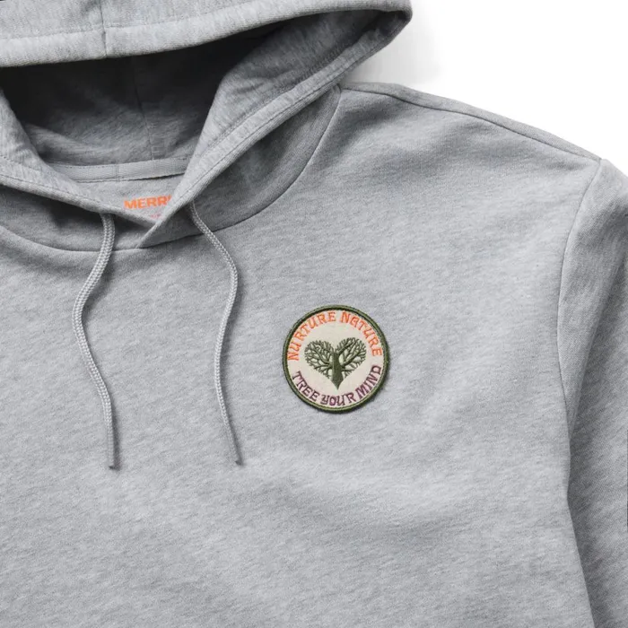 Nurture Nature Patch Fleece Hoody Grey Heather Women Merrell Tops
