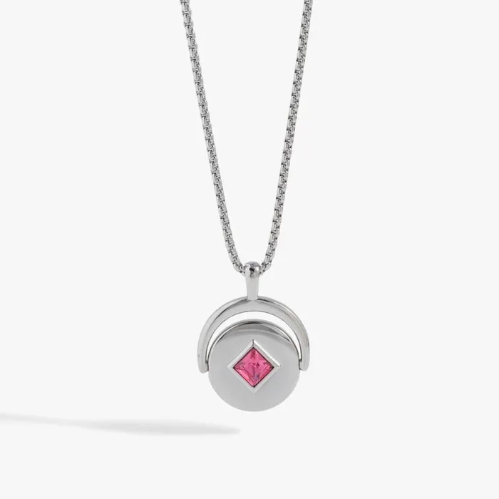 October Birthstone And Flower Flip Charm Necklace Stainless Steel Gold Women Alex And Ani Flower October Birthstone And Flower Flip Charm Necklace Stainless Steel Gold Women Alex And Ani Flower