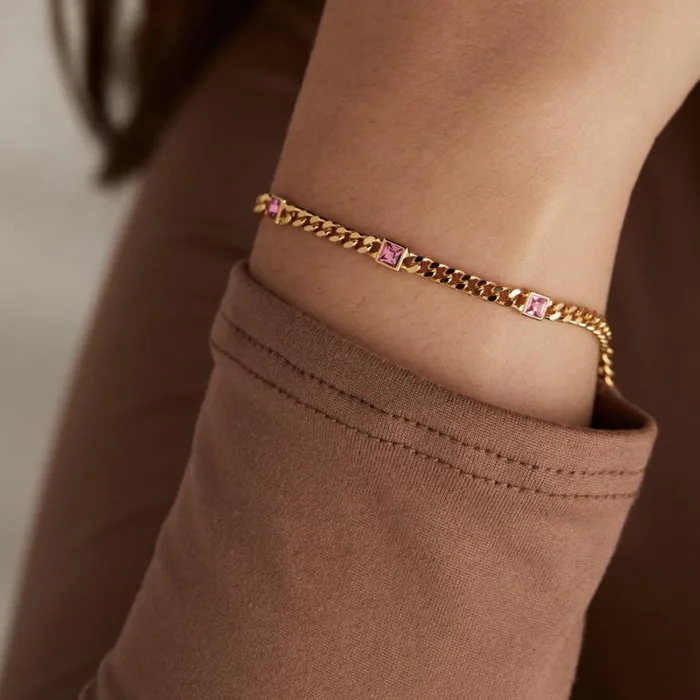 October Birthstone Rose Curb Chain Bracelet Silver Women Alex And Ani Bracelets October Birthstone Rose Curb Chain Bracelet Silver Women Alex And Ani Bracelets