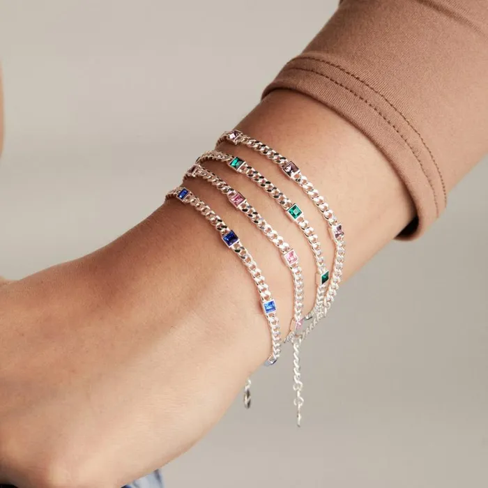 October Birthstone Rose Curb Chain Bracelet Silver Women Alex And Ani Bracelets October Birthstone Rose Curb Chain Bracelet Silver Women Alex And Ani Bracelets