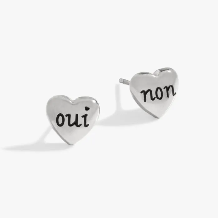 Oui and Non Heart Stud Earrings Stainless Steel Gold Women Alex And Ani Earrings Oui and Non Heart Stud Earrings Stainless Steel Gold Women Alex And Ani Earrings