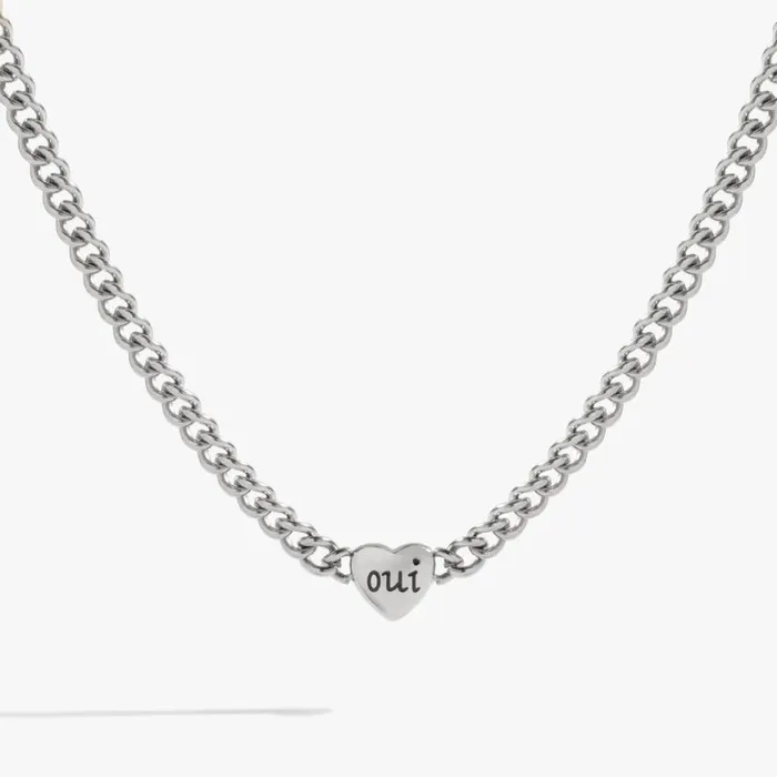 Oui and Non Reversible Heart Inline Necklace Stainless Steel Gold Women Alex And Ani Heart Oui and Non Reversible Heart Inline Necklace Stainless Steel Gold Women Alex And Ani Heart
