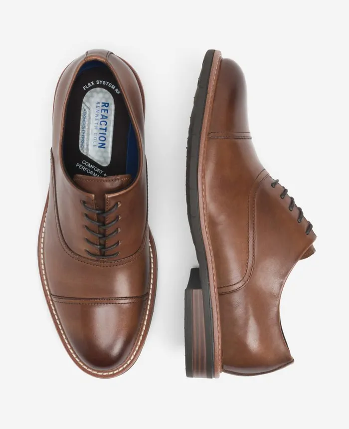 Oxfords Men Kenneth Cole REACTION 8211 Klay Cap Toe Oxford With Flex Cognac Oxfords Men Kenneth Cole REACTION 8211 Klay Cap Toe Oxford With Flex Cognac
