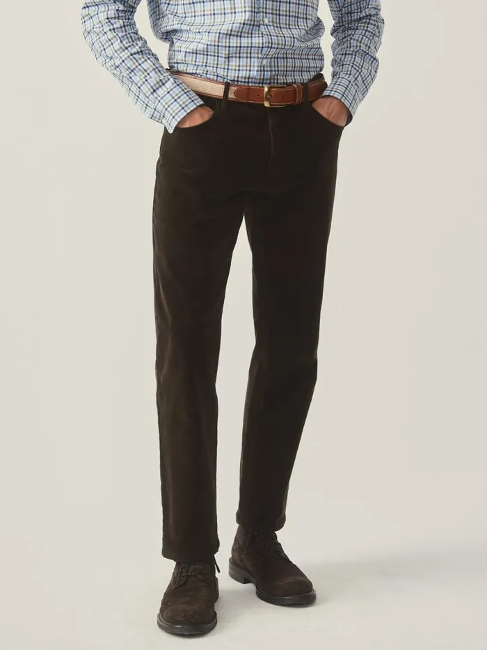 Pants Men JMcLaughlin Parker 5Pocket Straight Pants In Italian Stretch Cord Brown Pants Men JMcLaughlin Parker 5Pocket Straight Pants In Italian Stretch Cord Brown