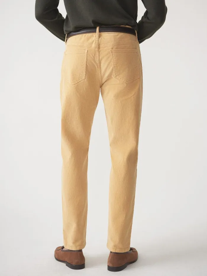 Pants Men JMcLaughlin Parker 5Pocket Straight Pants In Italian Stretch Cord Ochre