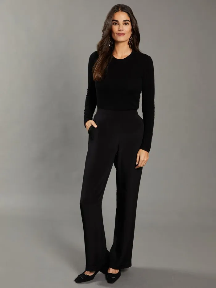 Pants Women JMcLaughlin Eleanor Silk Pants RSVP X Steven Stolman Black