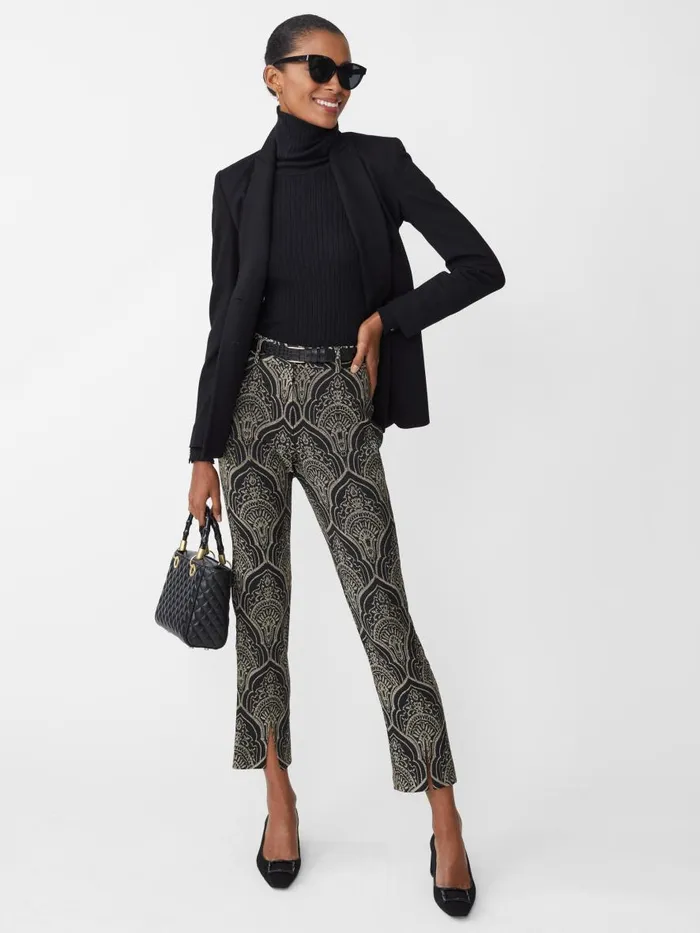 Pants Women JMcLaughlin Grier Pants In Persian Paisley Jacquard Blackgold