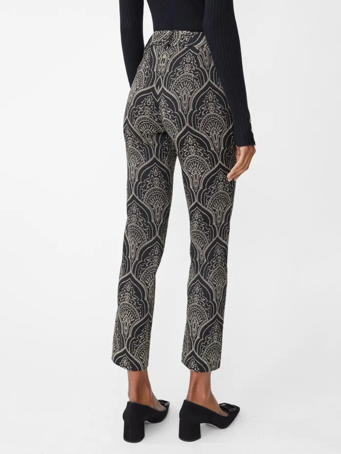 Pants Women JMcLaughlin Grier Pants In Persian Paisley Jacquard Blackgold Pants Women JMcLaughlin Grier Pants In Persian Paisley Jacquard Blackgold
