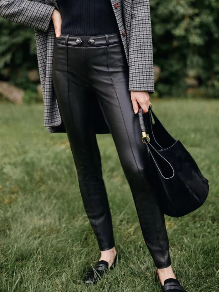 Pants Women JMcLaughlin Jules Vegan Leather Leggings Black