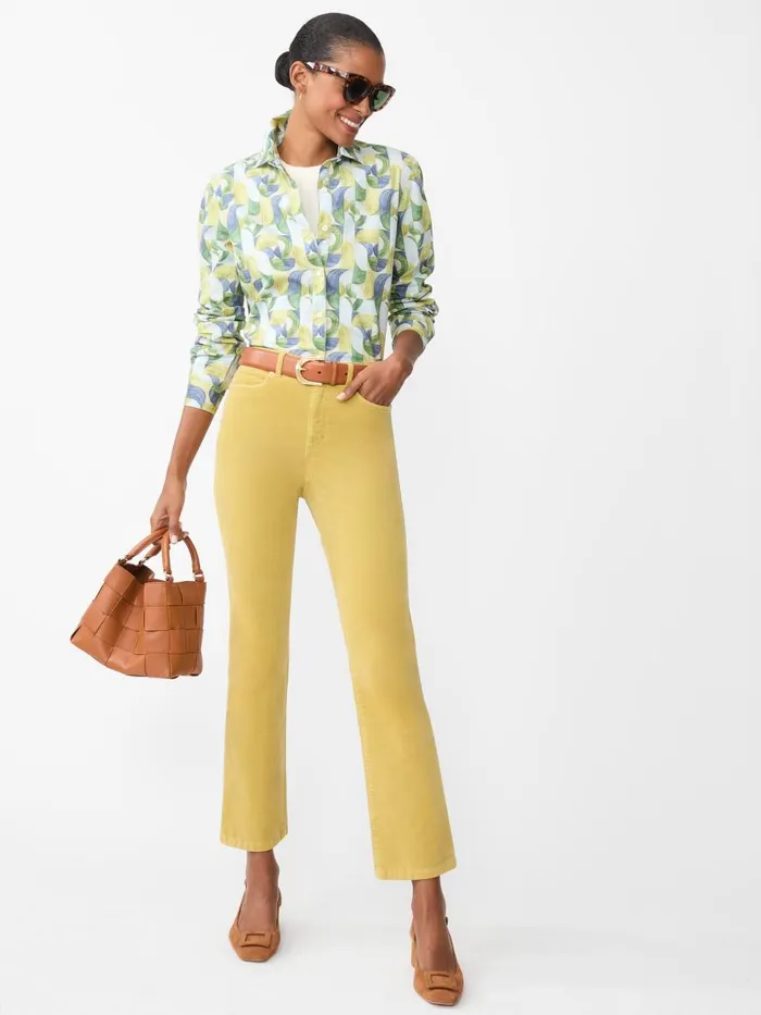 Pants Women JMcLaughlin Lenni Velvet Jeans Chartreuse