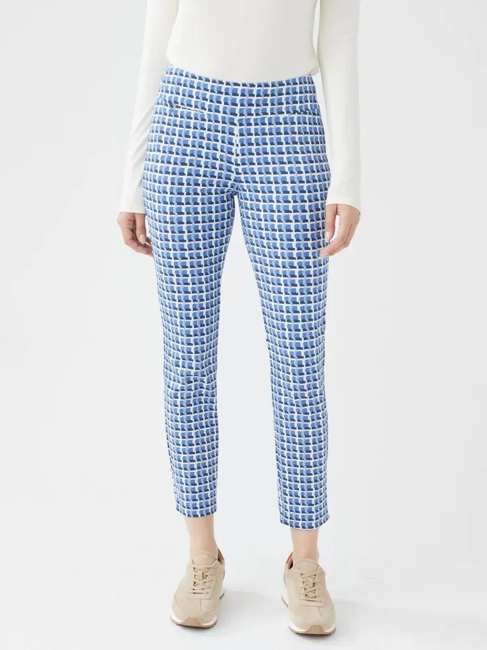 Pants Women JMcLaughlin Newport Capri Pants In Marseilles Geo Light Bluebluenavy Pants Women JMcLaughlin Newport Capri Pants In Marseilles Geo Light Bluebluenavy
