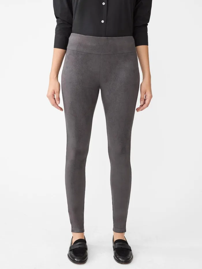 Pants Women JMcLaughlin Suri Faux Suede Leggings Dark Charcoal Pants Women JMcLaughlin Suri Faux Suede Leggings Dark Charcoal