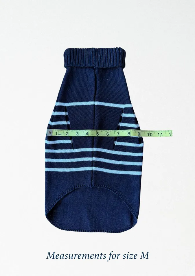 Parisian Pup Sweater Authentic Breton Striped Sweater For Dogs Wool Blend Navyivory Saint James Accessories For Dogs