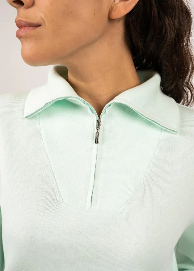 Passerelle Cotton Trucker Sweater Aloevera Women Saint James Breton Sweaters